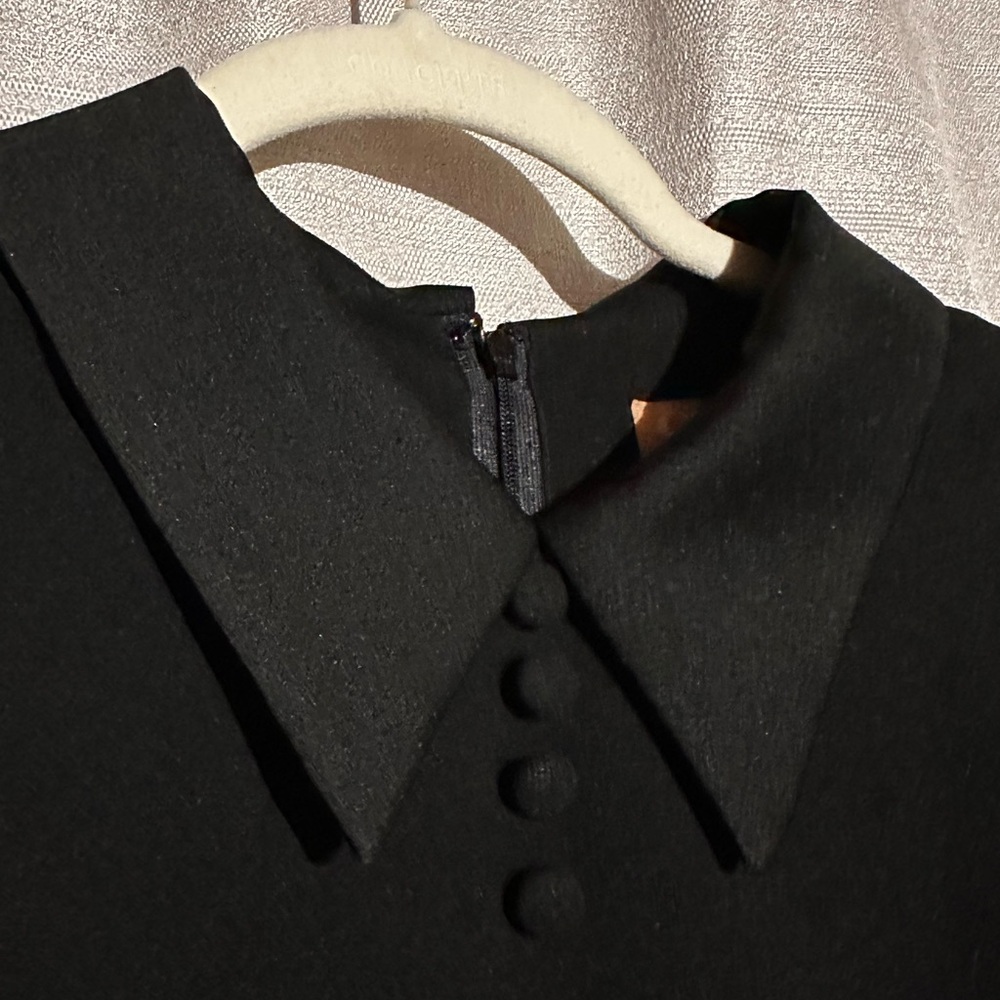 Chloe Black A-Line Puff Sleeve Dress - Picture 3 of 4